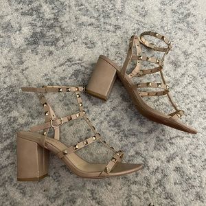 Lulu’s nude studded heels